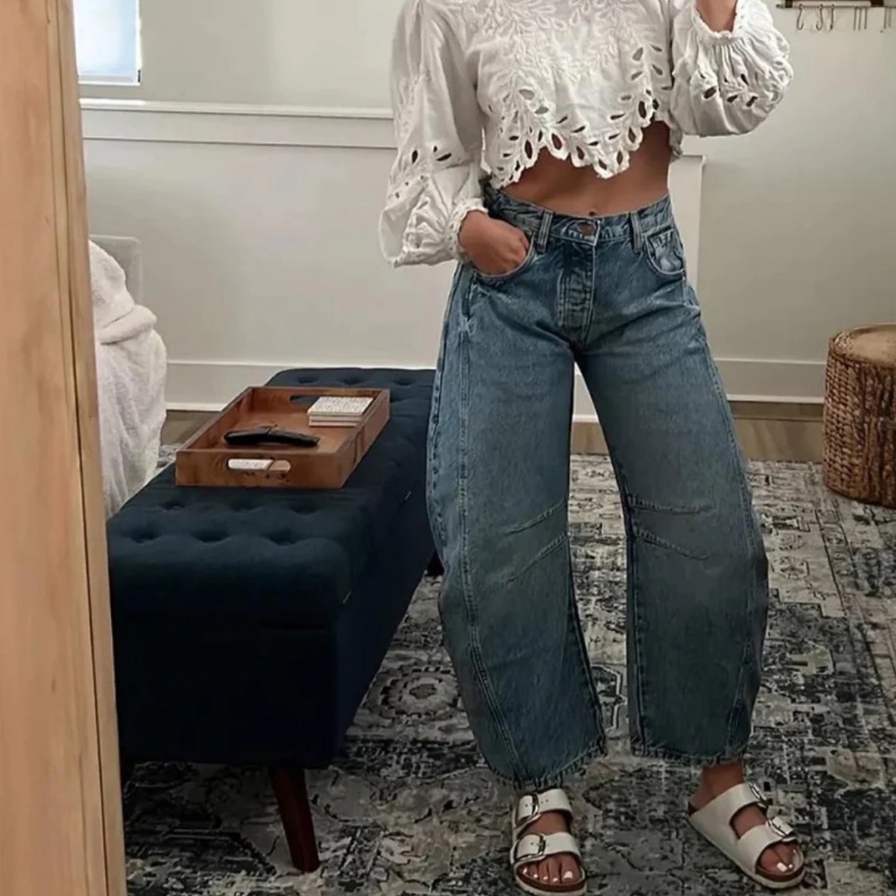 Barrel jeans in light blue M /27